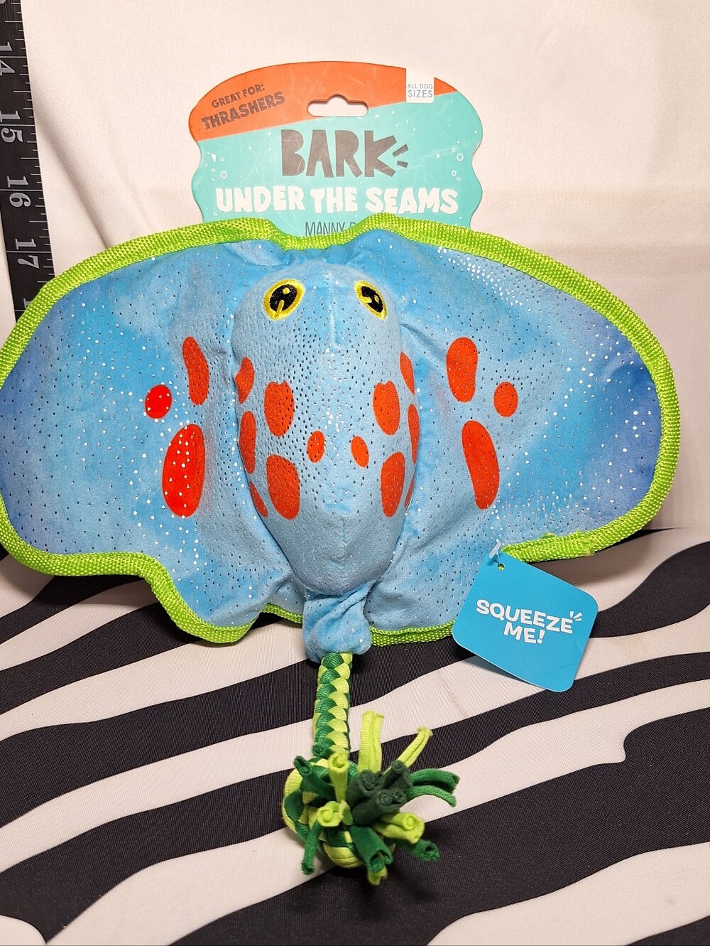 NWT Bark Manna Ray Dog Toy All Dog Sizes
